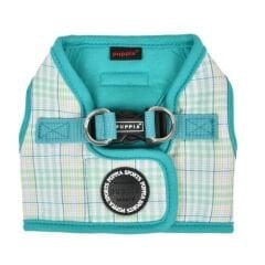 PUPPIA LUKE HARNESS B/AQUA/S