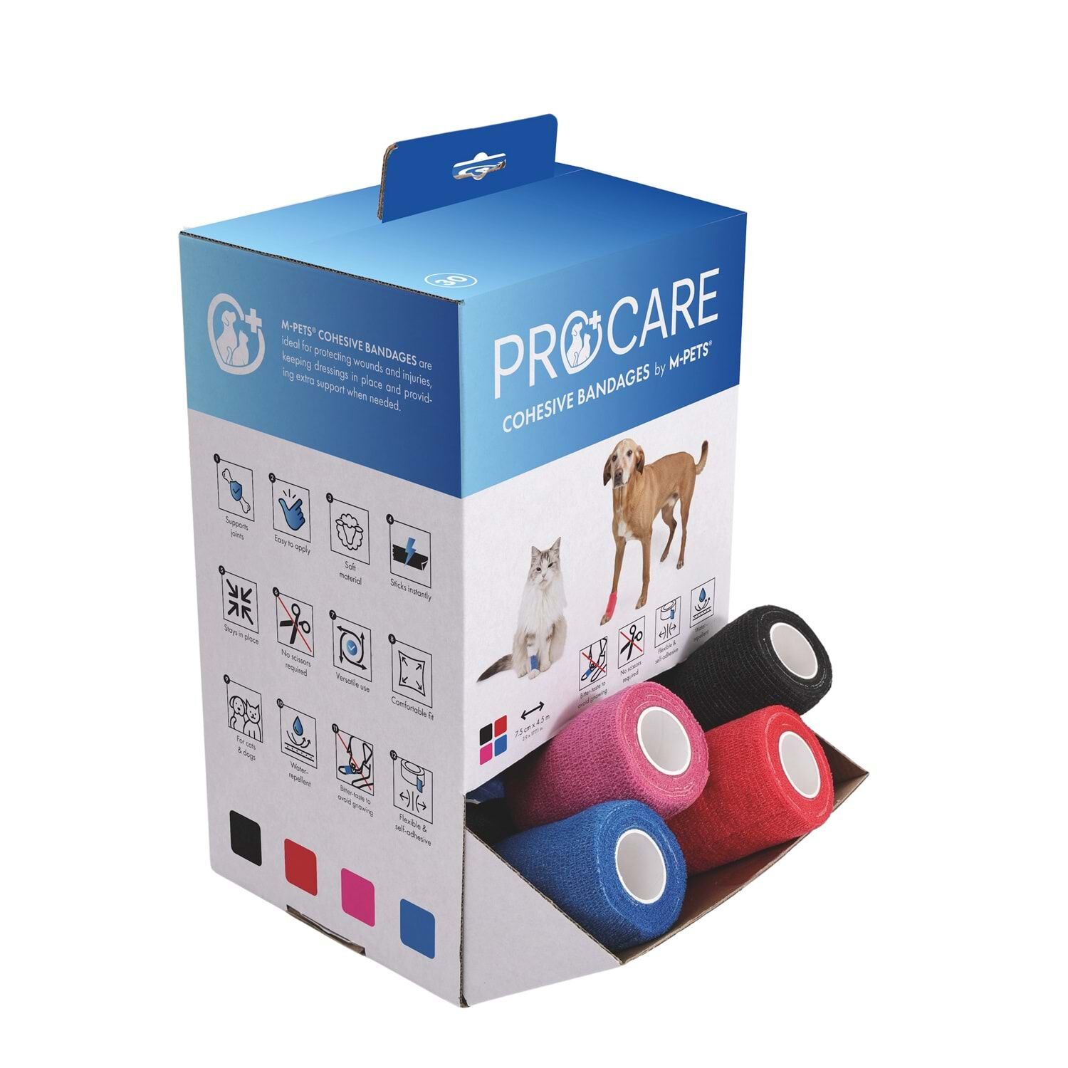 M-PETS PROCARE MEDİKAL BANDAJ 30LU MİX COLOR 7,5CMX4,5M