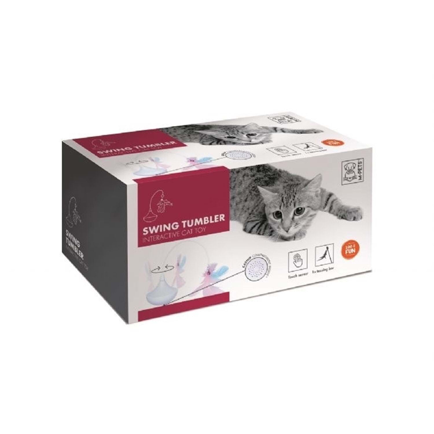 M-PETS SWING İNTERAKTİF KEDİ OYUNCAĞI WHİTE