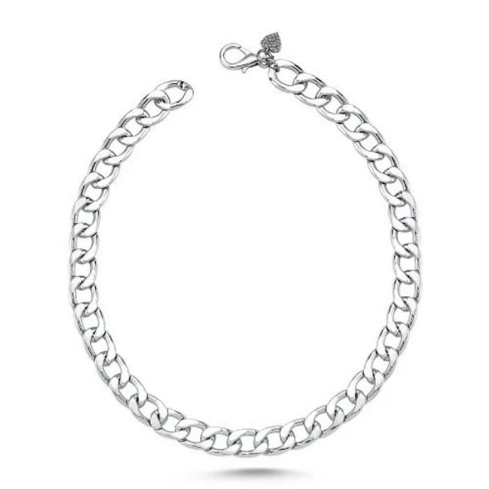 Dali's Kedi Köpek Kolyesi - Silver Medium - 45 cm