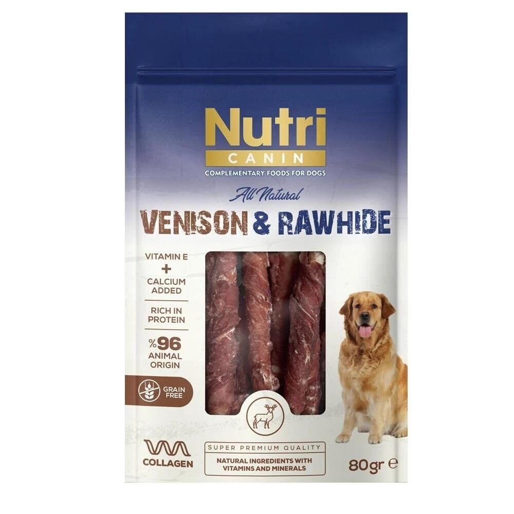 NUTRI CANIN GEYİK ETLİ SARILI KEMİK 80 GR