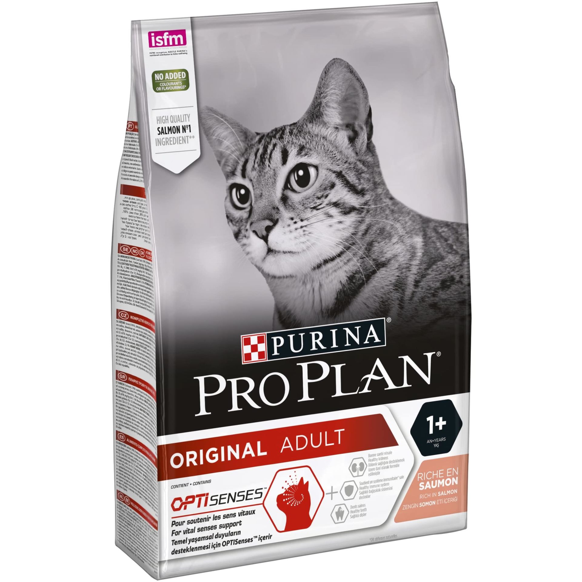 OptiSenses Original Adult Cat Food with Salmon Somonlu Pirinçli Kuru Kedi Maması 3 Kg