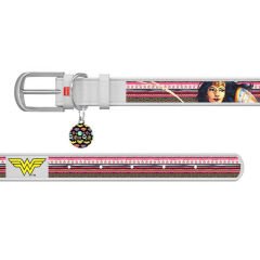 Waudog Tasarım Gerçek Deri Köpek Boyun Tasması, ''Wonder Woman'' Deseni, 20MM, 29-38 CM Beyaz