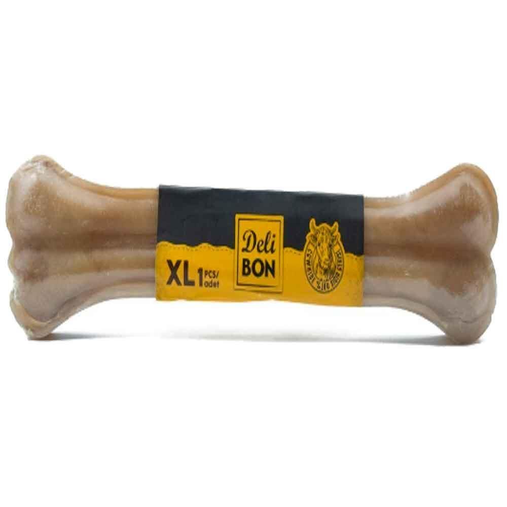 Köpekler İçin Deri Pres Kemik Naturel 27 Cm