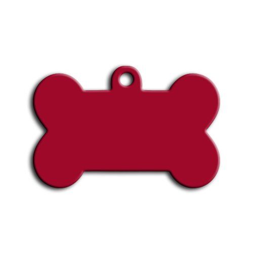 Büyük Kemik Köpek Künyesi Kırmızı