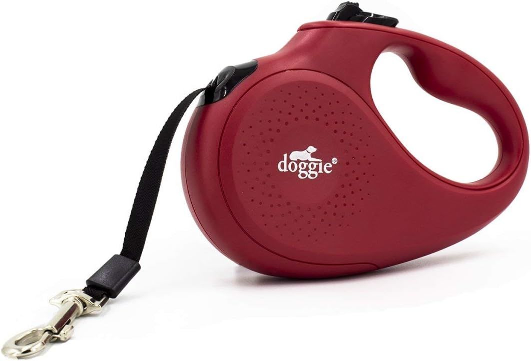 Doggie Otomatik Köpek Uzatma Tasması – Master Seri, Kırmızı (L, 50 kg / 5 m)