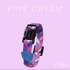 Lindodogs Pink Dream Köpek Boyun Tasması – Ayarlanabilir, Ergonomik