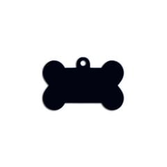 Küçük Kemik Kedi Köpek Künyesi Siyah