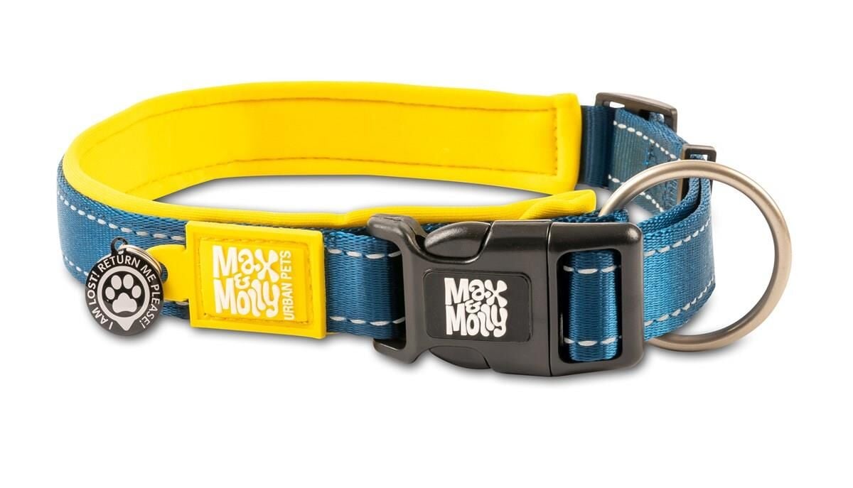 Max & Molly Matrix Yellow Smart ID Köpek Boyun Tasması – Canlı, Güvenli ve Konforlu
