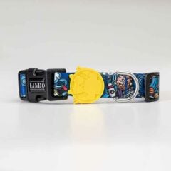 Lindodogs Apollo Köpek Boyun Tasması – Ayarlanabilir, Uzay Desenli