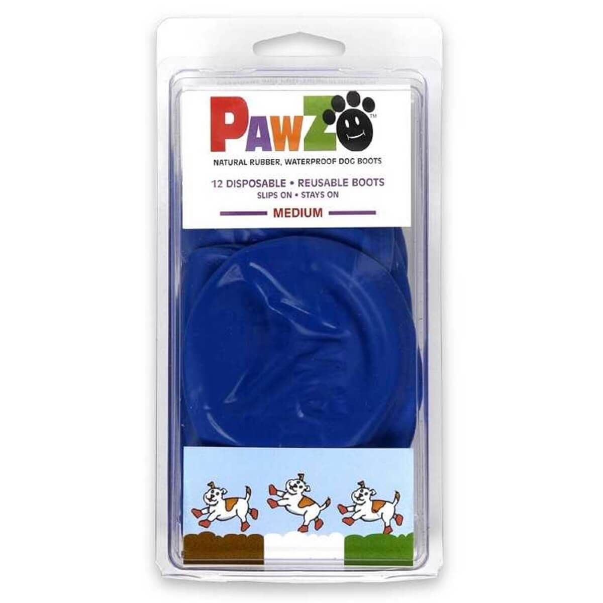 Pawz Köpek Galoşu – Mavi (Medium, 12’li Paket)