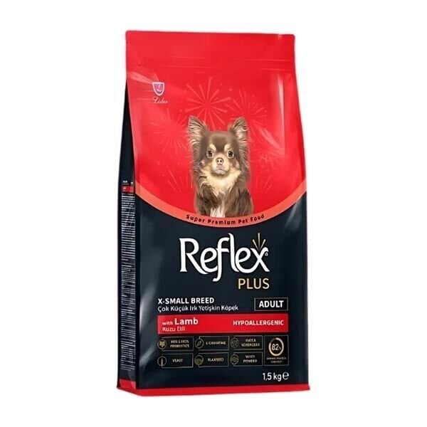 REFLEX PLUS KUZU ETLİ ÇOK KÜÇÜK IRK YETİŞKİN KÖPEK MAMASI 1,5 KG