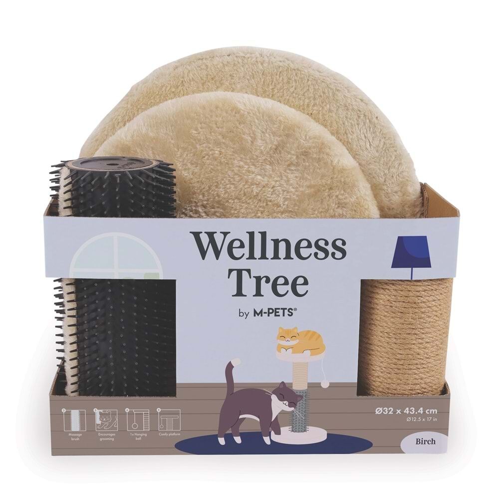 M-PETS WELLNESS TREE – KEDİ TIRMALAMA AĞACI BIRCH (KAHVERENGİ)