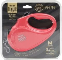 Doggie Otomatik Köpek Uzatma Tasması – Master Seri, Pembe, 25 kg / 5 m