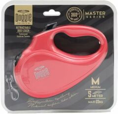 Doggie Otomatik Köpek Uzatma Tasması – Master Seri, Pembe, 25 kg / 5 m