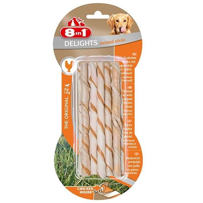 Delights Twisted Sticks Tavuk Etli Köpek Kemiği 10'lu