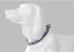 True Love Köpek Boyun Tasması – Neoprene Süngerli, Naylon Dokuma, Gri-Mavi