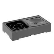 ELS Pet Ayarlanabilir Kedi Köpek Mama Kabı Standı Gri 44,7x28,5x9,8 cm