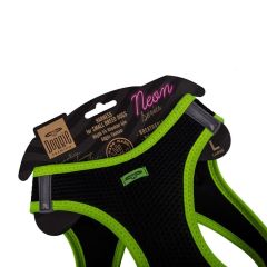 Doggie Havalı Dokuma Neon Serisi Küçük Irk Köpek Göğüs Tasması – Sarı, L 42–48 cm