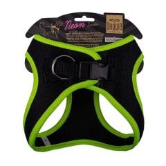 Doggie Havalı Dokuma Neon Serisi Küçük Irk Köpek Göğüs Tasması – Sarı, L 42–48 cm