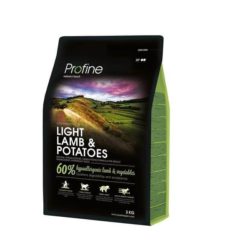 Light Lamb&Potatoes Adult All Breeds Dog Food Bütün Irklar İçin Kuzulu ve Patatesli Düşük Kalorili Yetişkin Köpek Maması 3 Kg