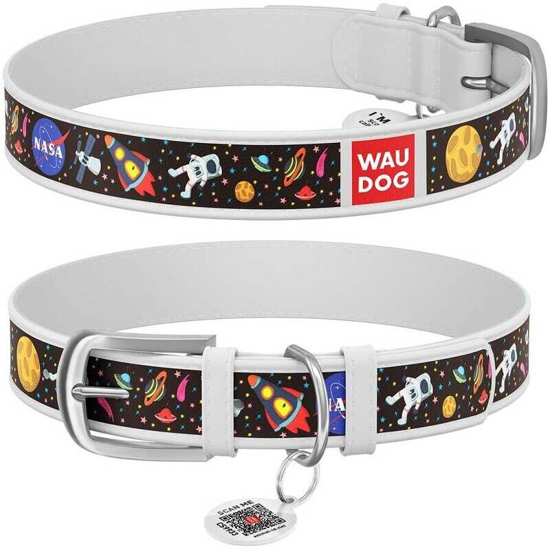 Waudog NASA Desenli Köpek Boyun Tasması – 21–29 cm