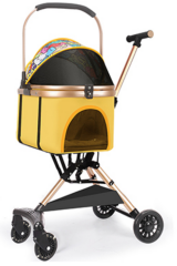 Nunbell Tedi Kedi ve Köpek Arabası Sarı-Puset