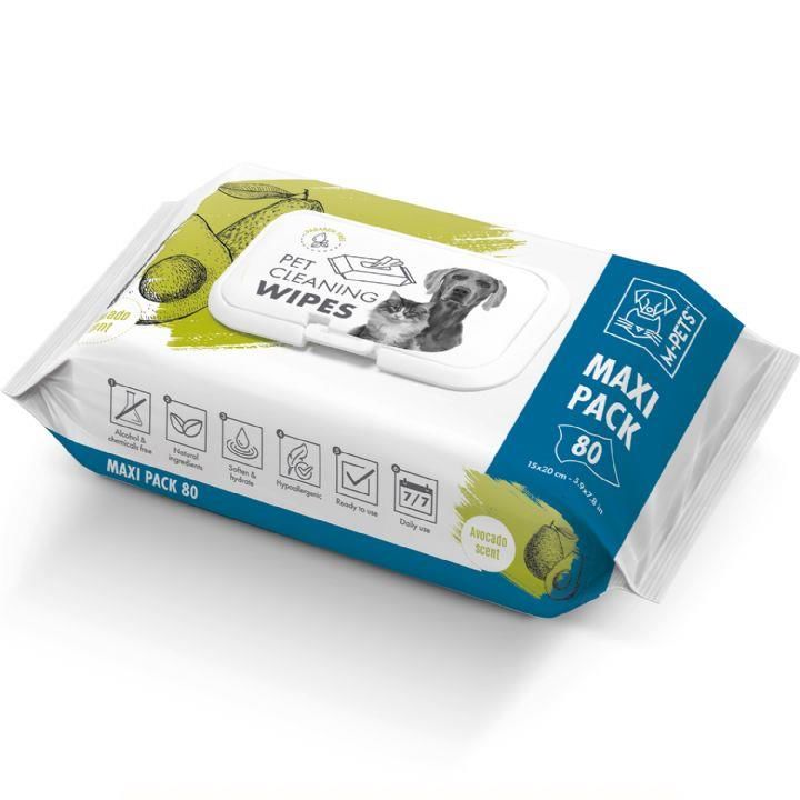 Pet Cleaning Wipes Kedi Köpekler için Islak Mendi Avokado Kokulu