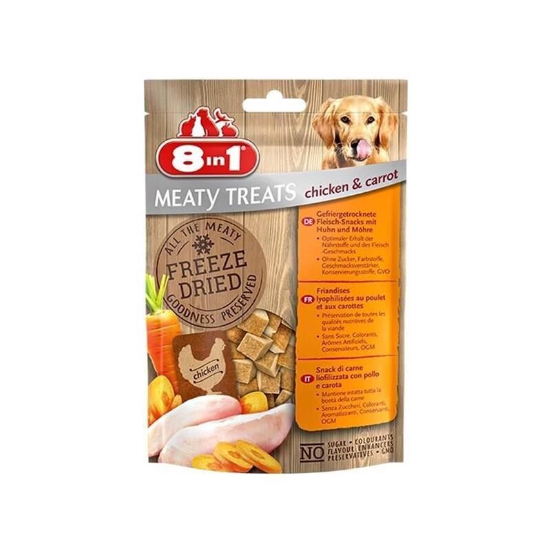 Freeze Dried Tavuklu Havuçlu Doğal Köpek Ödülğ 50gr