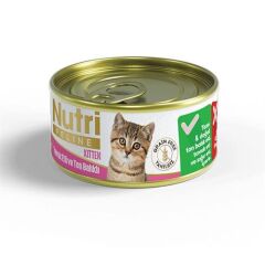 Nutri Feline Kitten Cat Food Grain Free Tahılsız Tavuklu ve Ton Balıklı Yavru Kedi Yaş Maması 85 gr