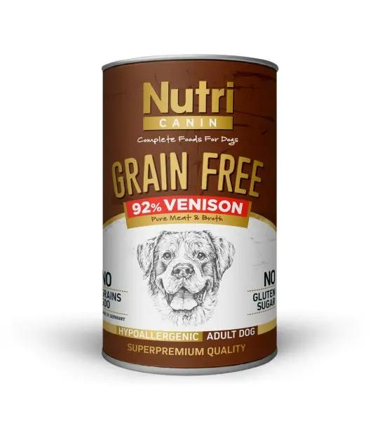 Adult Dog Food with 92% VENISON Grain Free %92 Geyik Etli Yetişkin Köpek Yaş Maması 400 gr