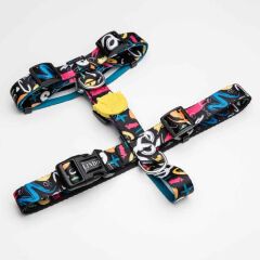 Lindodogs Enjoy Göğüs Tasması – Canlı Desenli, Ayarlanabilir, Dayanıklı ve Konforlu Tasarım