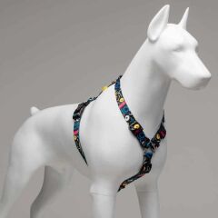 Lindodogs Enjoy Göğüs Tasması – Canlı Desenli, Ayarlanabilir, Dayanıklı ve Konforlu Tasarım