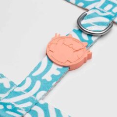 Lindodogs Touch Göğüs Tasması – Mavi & Beyaz Desenli, Ayarlanabilir ve Şık Tasarım