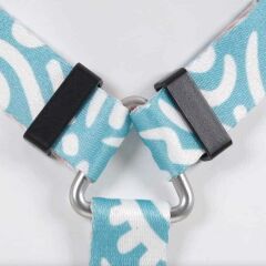 Lindodogs Touch Göğüs Tasması – Mavi & Beyaz Desenli, Ayarlanabilir ve Şık Tasarım