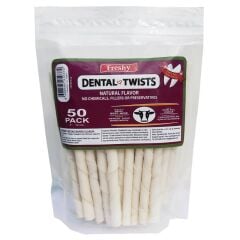 Burgu Çubuk Köpek Çiğneme Kemiği 50’li Paket 300 g – Beyaz