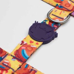 Lindodogs Gingerman Göğüs Tasması – Canlı Desenli, Ayarlanabilir ve Güvenli Tasarım