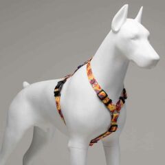 Lindodogs Gingerman Göğüs Tasması – Canlı Desenli, Ayarlanabilir ve Güvenli Tasarım