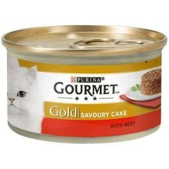 Gourmet Gold Savoury Parça Sığır Etli Yetişkin Kedi Konservesi 85gr