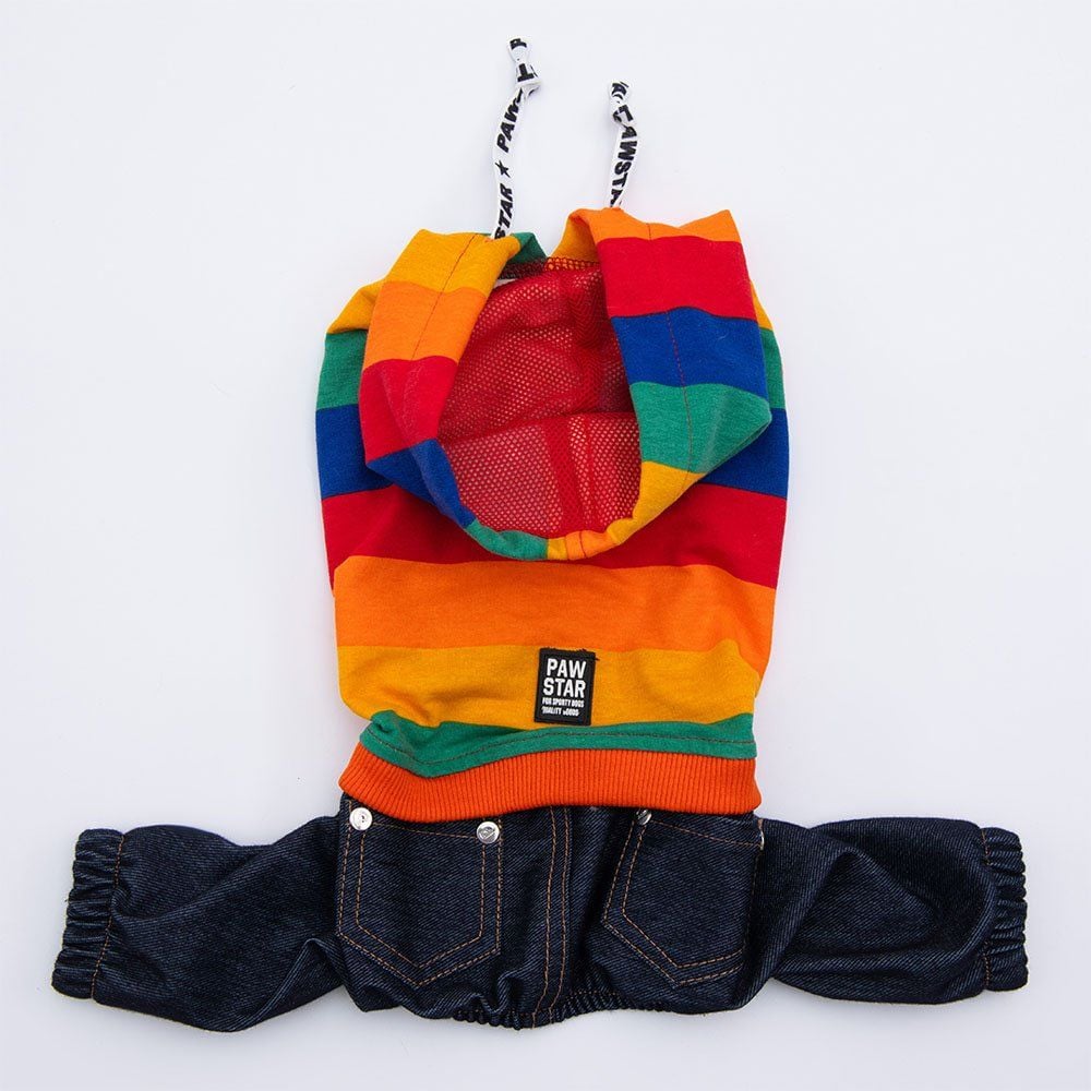 Pawstar Colored Lines Kedi Köpek Tulum – Penye Tulum (Varyantlı)