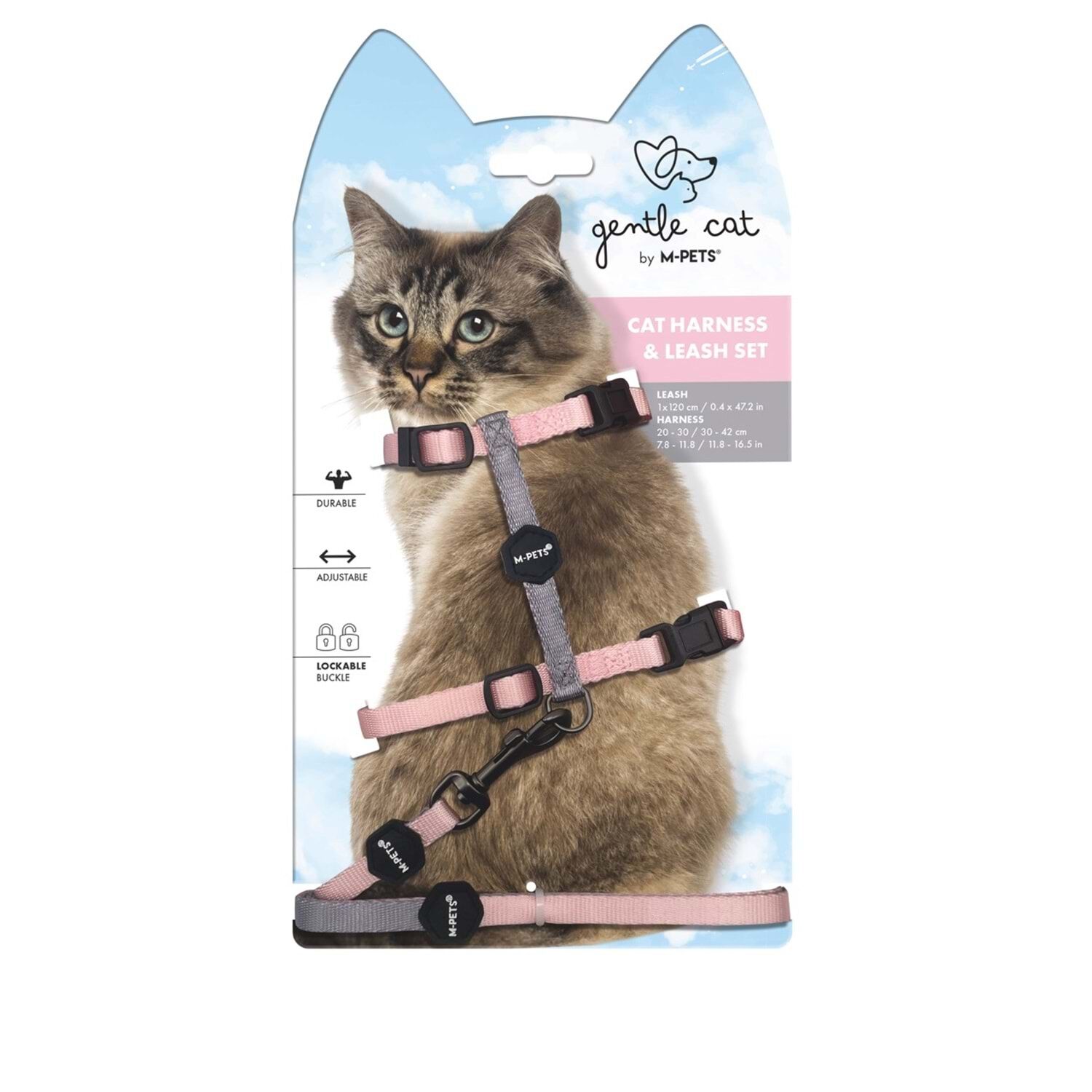 GENTLE CAT GÖĞÜS TASMASI ve GEZDİRME SET PİNK