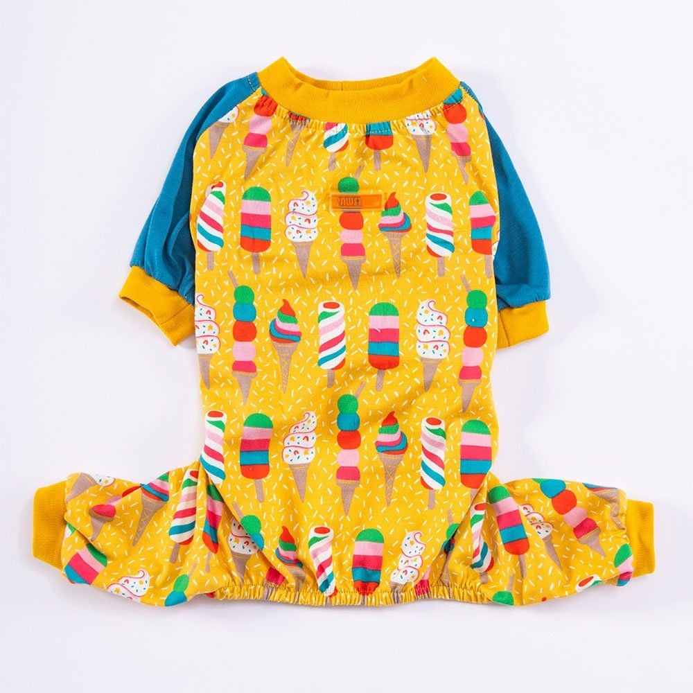 Pawstar Ice Cream Kedi Köpek Pijaması – Penye Tulum (Varyantlı)