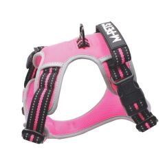 Hiking Reflektörlü Soft Sırt Tasması (Harness) – Pink (L)