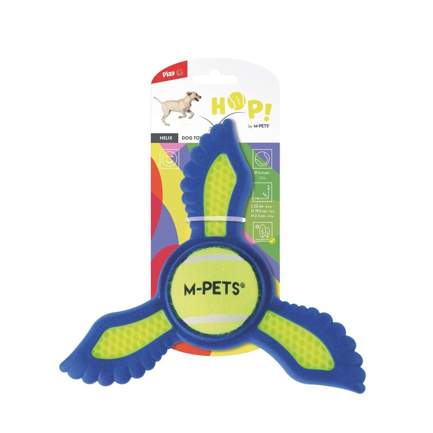 HOP HELIX KÖPEK OYUNCAĞI YELLOW & BLUE