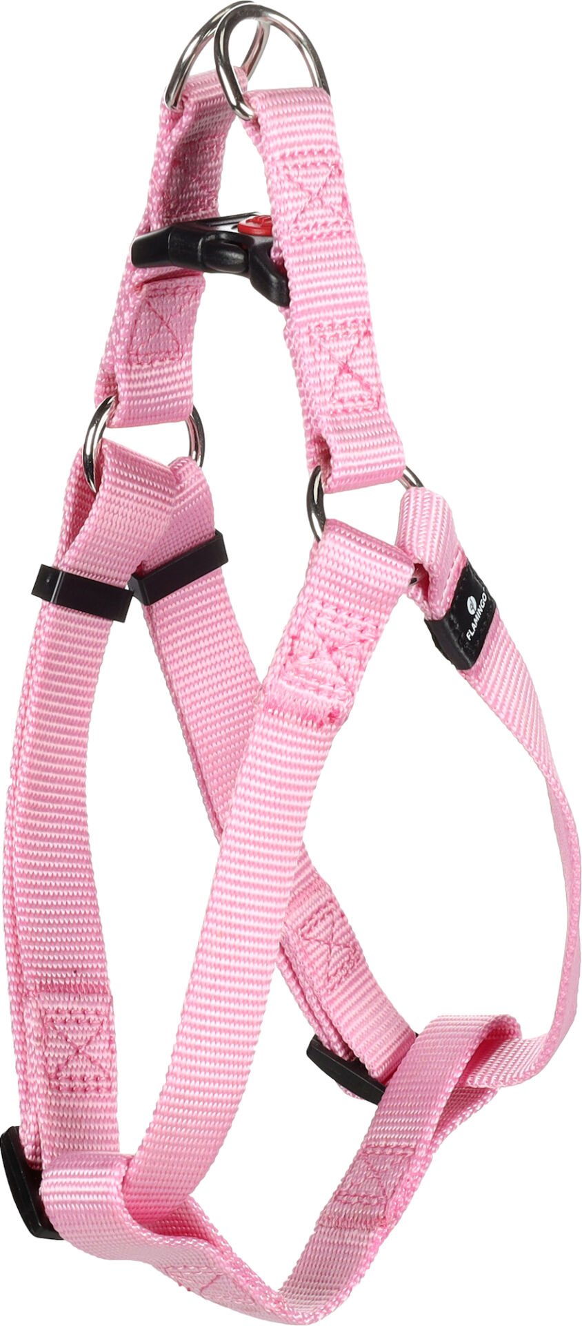 Flamingo Asp Köpek Göğüs Tasması – Üçgen, Pembe (35-60 cm, 20 mm)