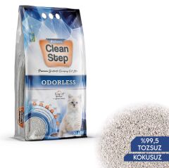 Clean Step Kokusuz (Parfümsüz) Topaklanan İnce Tane Bentonit Kedi Kumu 10 LT