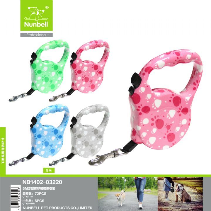 Nunbell Otomatik  Şerit Köpek Tasması 5 M (Puantiyeli)