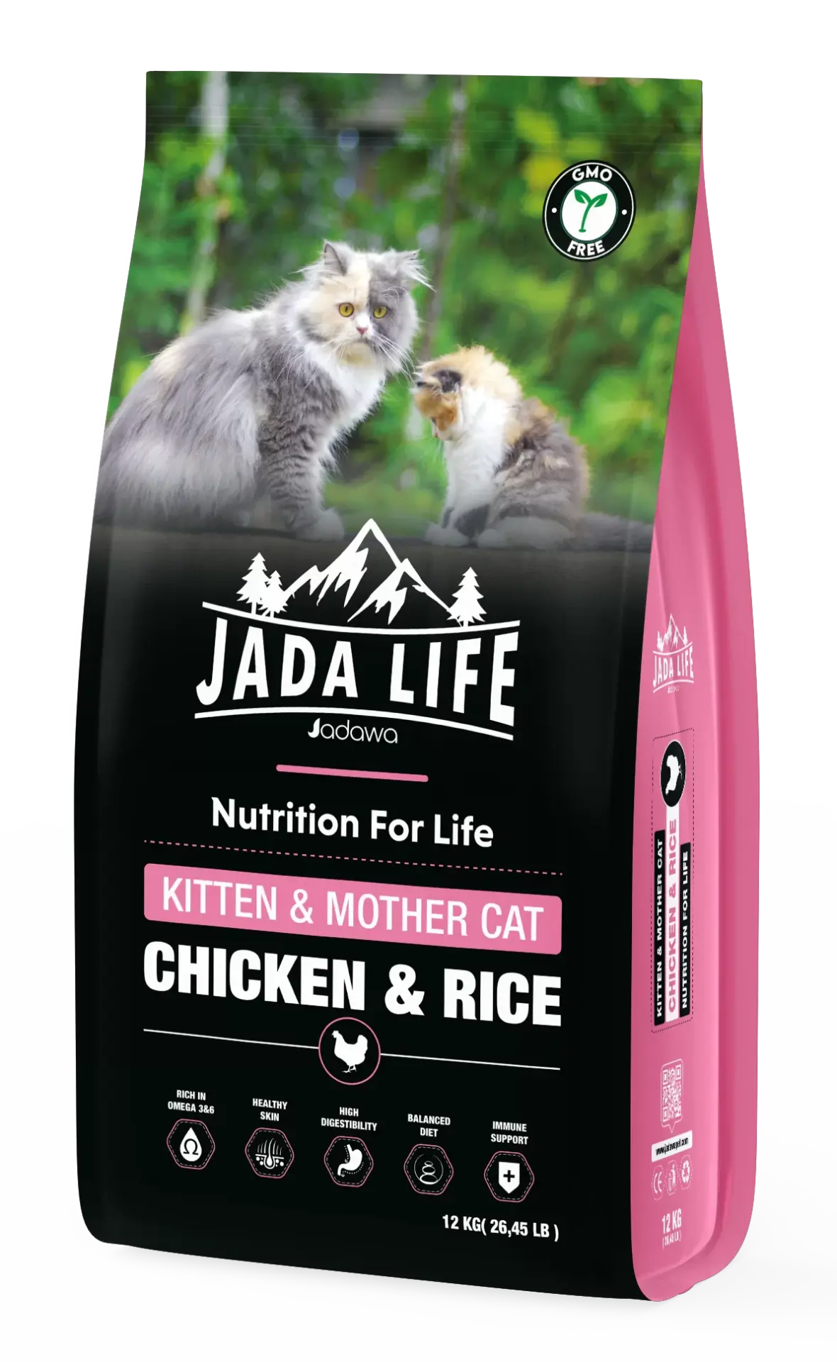 JADA LİFE TAVUKLU ANNE&YAVRU KEDİ MAMASI 12KG