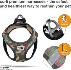 Curli Vest Air-Mesh Kamuflaj Köpek Göğüs Tasması – 3XS