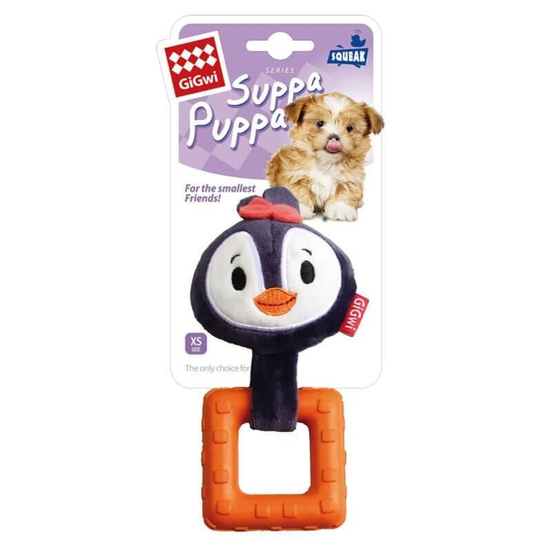 Gigwi Suppa Puppa Penguen Köpek Diş Kaşıma Oyuncağı (16 cm)